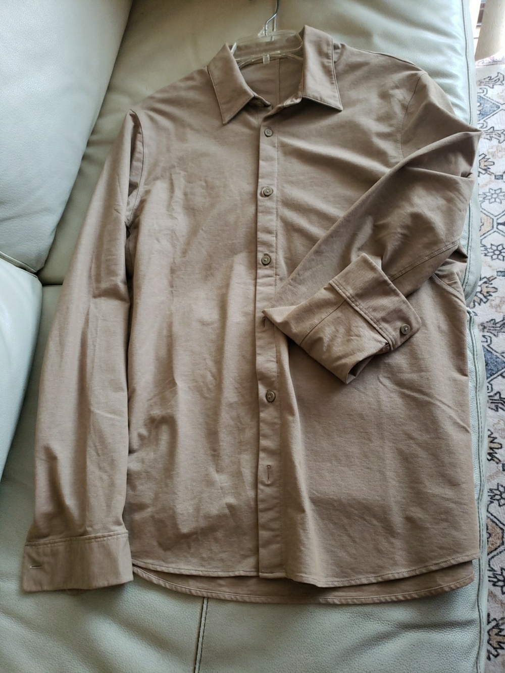 lululemon athletica Men's Button-Up Shirt in Tan